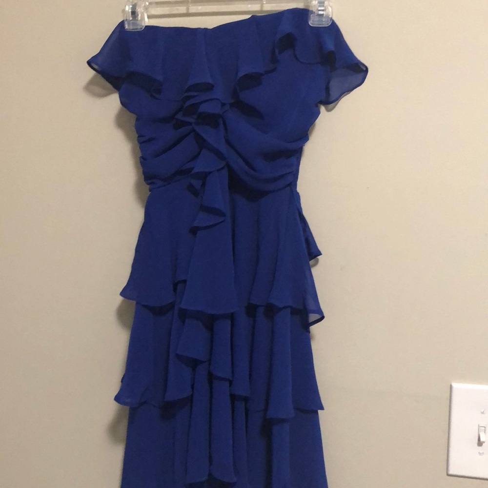 Arden B Cocktail/Party Dress SZ S Blue ruffled EUC